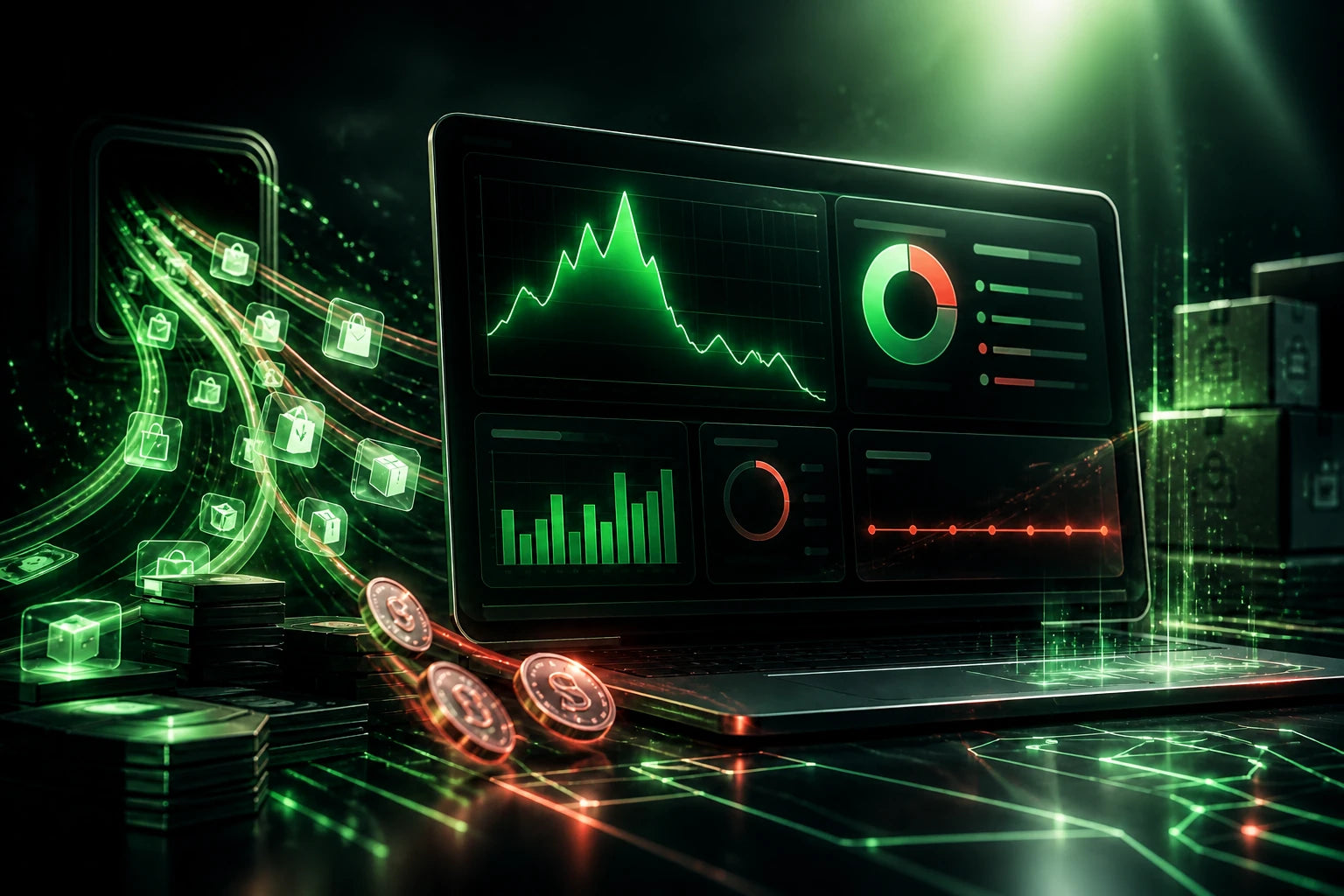Reklam harcaması ve satış verilerini gösteren premium reklam paneli