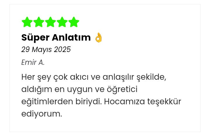 Doğrulanmış SatanReklamlar eğitim yorumu 4