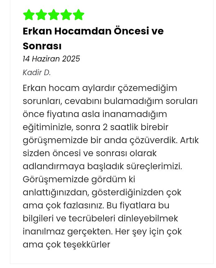 Doğrulanmış SatanReklamlar eğitim yorumu 11